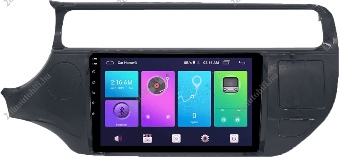 – típus specifikus autóhifi KIA Rio (2012-2015) 9″-os kijelzős 2 DIN Autórádió magyar Android rendszerrel Wifi Bluetooth DSP
