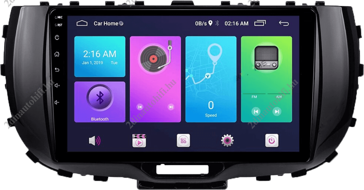 – típus specifikus autóhifi KIA Soul (2019-) 9″-os kijelzős 2 DIN Autórádió magyar Android rendszerrel Wifi Bluetooth DSP