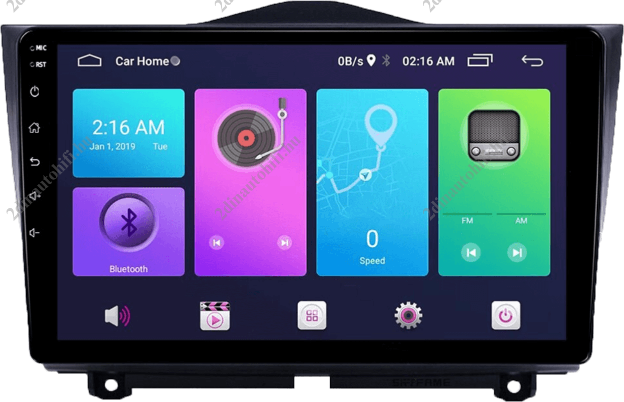 – típus specifikus autóhifi Lada Granta (2018-2019) 9″-os kijelzős 2 DIN Autórádió magyar Android rendszerrel Wifi Bluetooth DSP