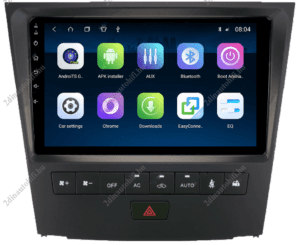 – típus specifikus autóhifi Lexus GS (2004-2011) 9″-os kijelzős 2 DIN Autórádió magyar Android rendszerrel CAN adapter kormányvezérlés Wifi Bluetooth