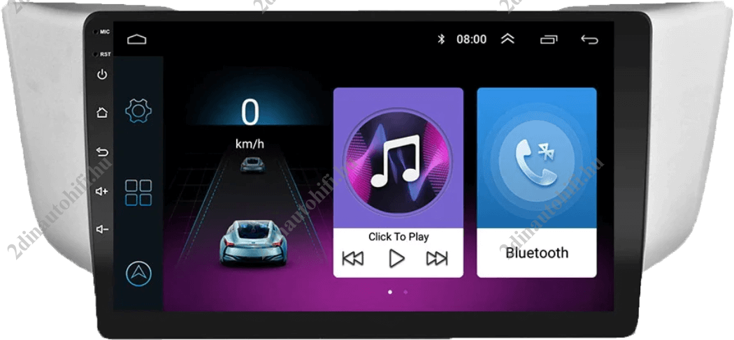 – típus specifikus autóhifi Lexus RX (2003-2009) 9″-os kijelzős 2 DIN Autórádió magyar Android rendszerrel Wifi Bluetooth DSP