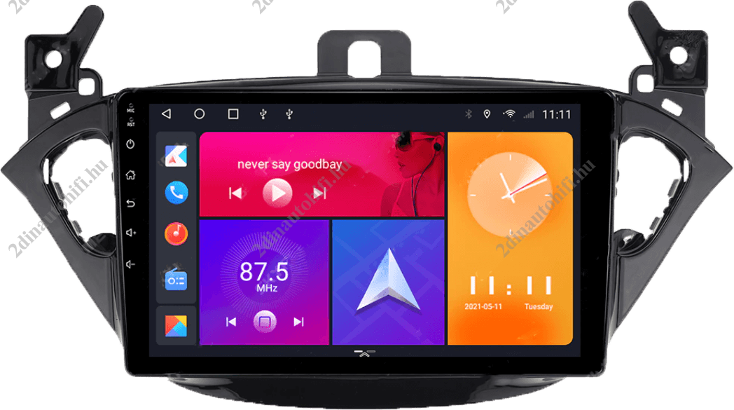 – típus specifikus autóhifi Opel Corsa E (2015-2019) 9″-os autórádió magyar Android rendszerrel CAN adapter kormányvezérlés Wifi Bluetooth DSP