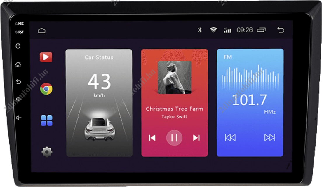 – típus specifikus autóhifi VW Beetle (2012-2018) 9″-os kijelzős 2 DIN Autórádió magyar Android rendszerrel Wifi Bluetooth DSP