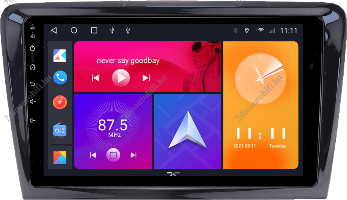 – típus specifikus autóhifi VW Bora (2013-2015) 9″-os kijelzős 2 DIN Autórádió magyar Android rendszerrel Wifi Bluetooth DSP