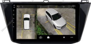 – típus specifikus autóhifi VW Tiguan (2017-2018) 10″-os kijelzős 2 DIN Autórádió magyar Android rendszerrel Wifi Bluetooth DSP