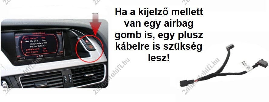 – típus specifikus autóhifi Audi A4 B8 (2009-2017) 8,8