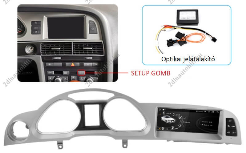 – típus specifikus autóhifi Audi A6 C6 (2005-2011) 8,8