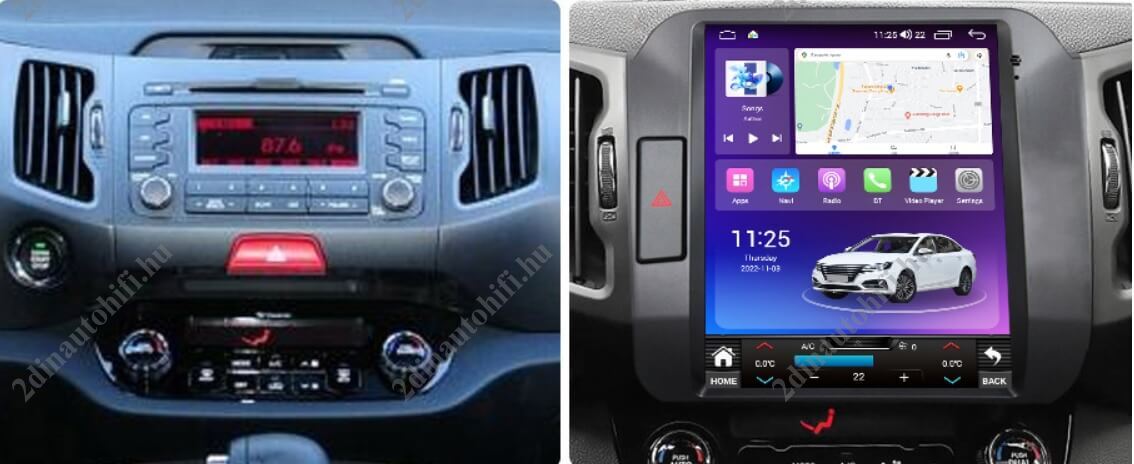 – típus specifikus autóhifi KIA Sportage (2011-2016) hatalmas