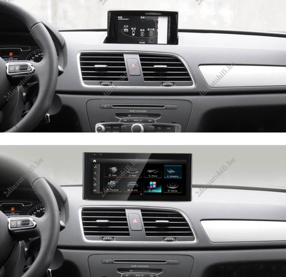 – típus specifikus autóhifi Audi Q3 (2013-2019) hatalmas 10,25