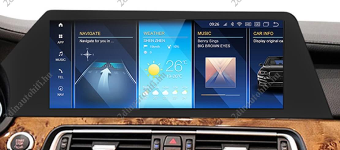 – típus specifikus autóhifi BMW 7 F01 F02 (2009-2015) hatalmas 12,3