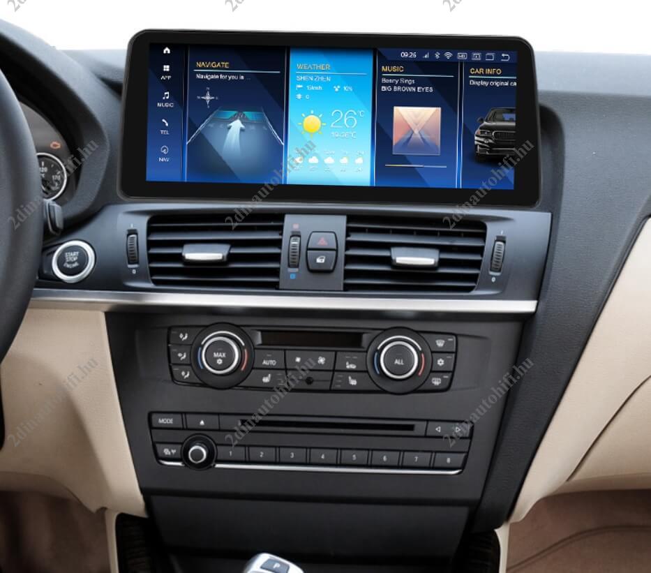 – típus specifikus autóhifi BMW X3 F25 X4 F26 (2011-2018) hatalmas 10,25