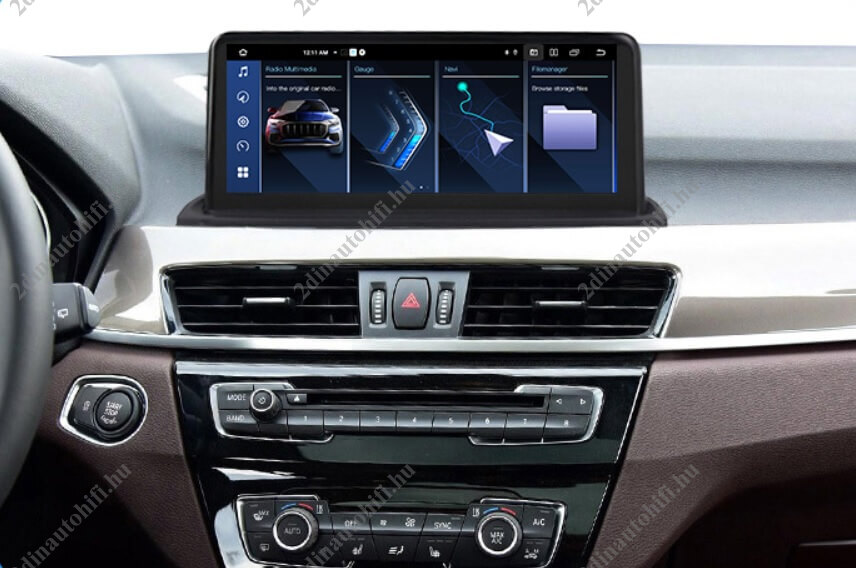 – típus specifikus autóhifi BMW X1 F48 X2 F49 (2016-2019) hatalmas 10,25