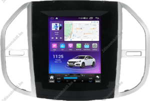 – típus specifikus autóhifi Mercedes Vito 3 W447 (2014-2020) hatalmas “Tesla style” kijelzős Android Autóhifi fejegység magyar menüvel GPS navigációs autórádió