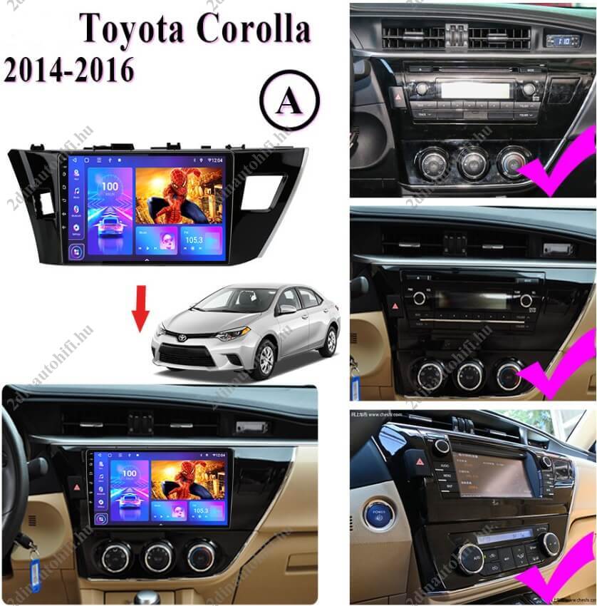 – típus specifikus autóhifi Toyota Corolla (2014-2016) 9