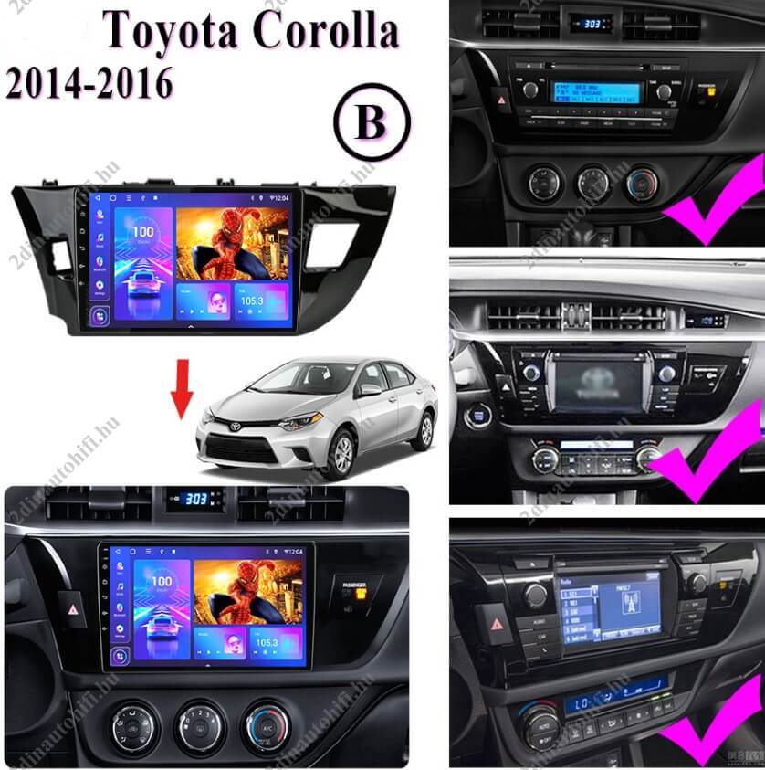 – típus specifikus autóhifi Toyota Corolla (2014-2016) 9