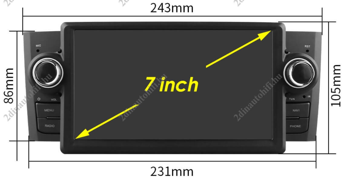 – típus specifikus autóhifi Fiat Grande Punto Linea (2007-2012) magyar menüs GPS navigációs autórádió Wifi Bluetooth - Image 6