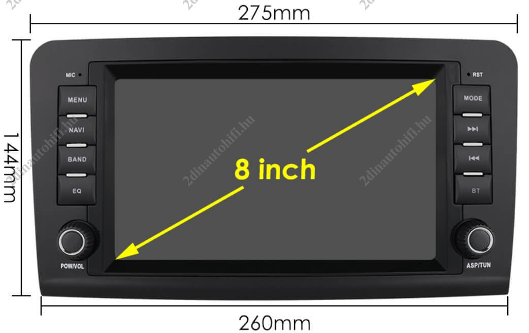 – típus specifikus autóhifi Mercedes ML W164 GL X164 (2005-2011) 8