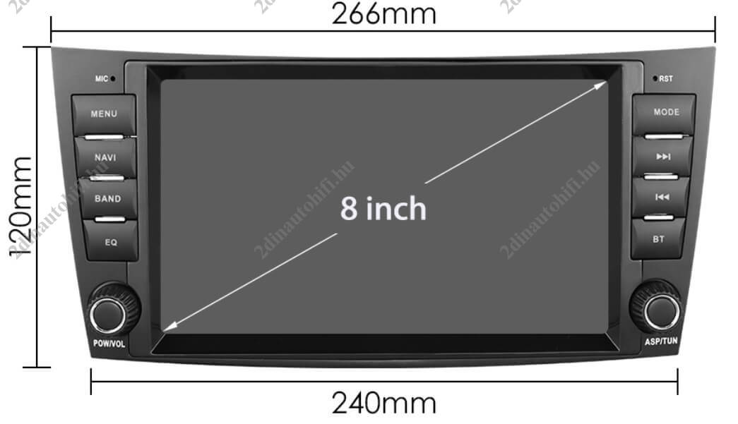 – típus specifikus autóhifi Mercedes CLK W209 CLS W219 E W211 G W463 8