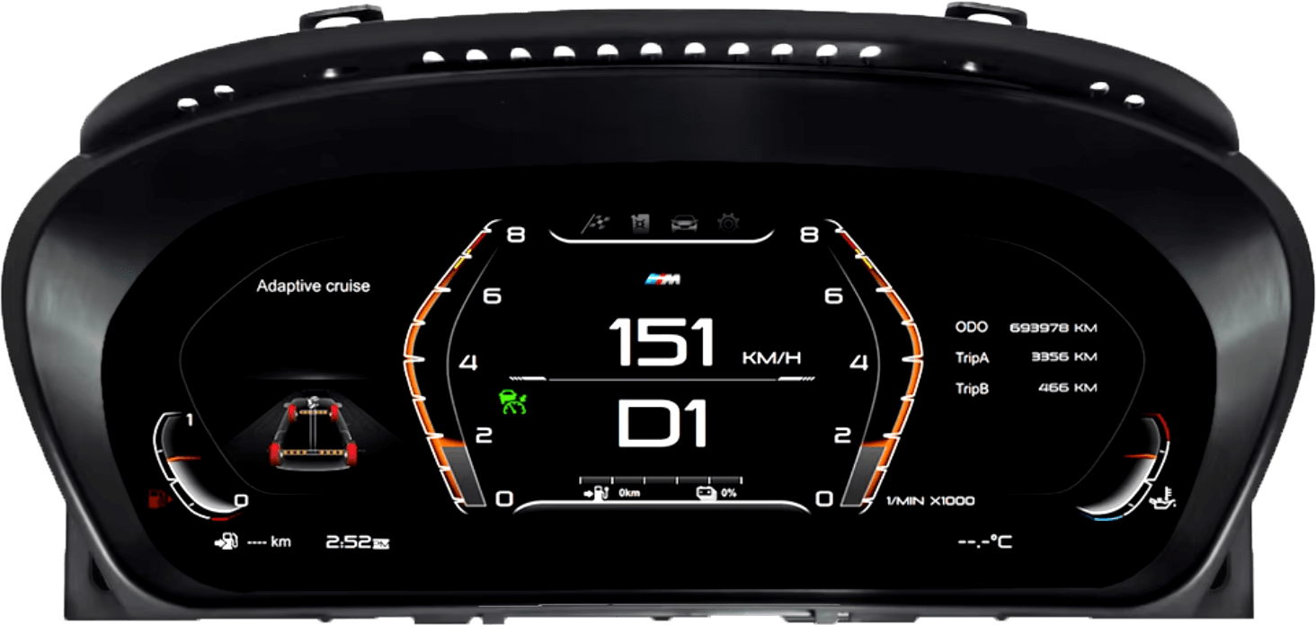 – típus specifikus autóhifi BMW 5 E60 E61 BMW 6 E63 E64 (2003-2010) CCC és CIC digitális kilométeróra csoport 12,3