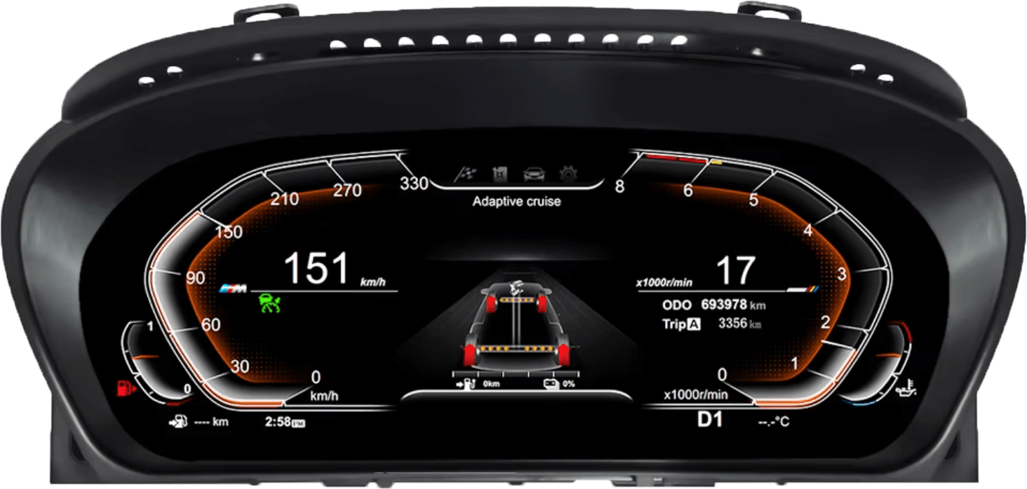 – típus specifikus autóhifi BMW 5 E60 E61 BMW 6 E63 E64 (2003-2010) CCC és CIC digitális kilométeróra csoport 12,3