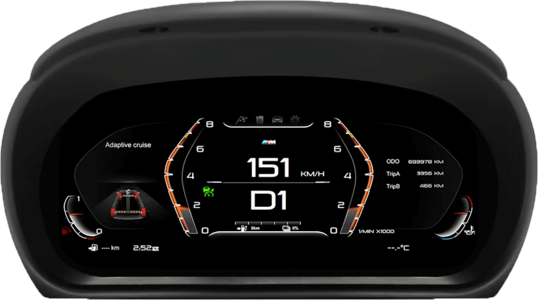 – típus specifikus autóhifi BMW 3 E90 E91 E92 E93 (2005-2012) digitális kilométeróra csoport 11