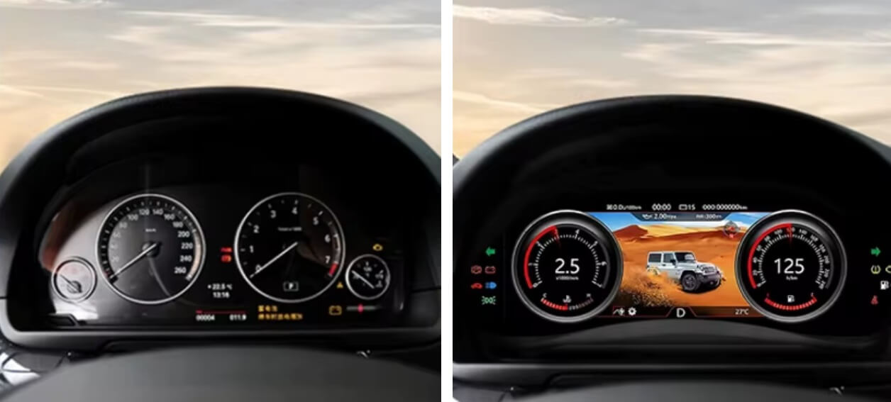 – típus specifikus autóhifi Jeep Wrangler (2011-2017) digitális kilométeróra csoport 12,3