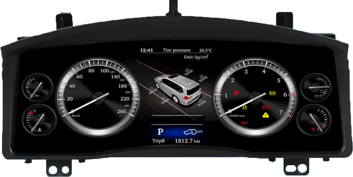 – típus specifikus autóhifi Lexus LX570 (2007-2015) digitális kilométeróra csoport 12,3