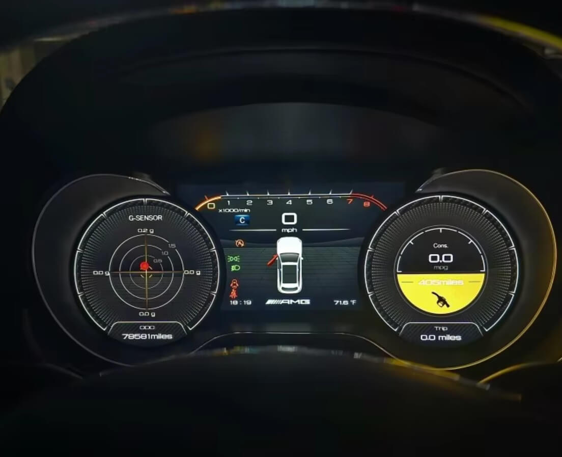 – típus specifikus autóhifi Mercedes C W204 NTG 4.5 (2011-2014) digitális műszeregység kilométeróra 12,3