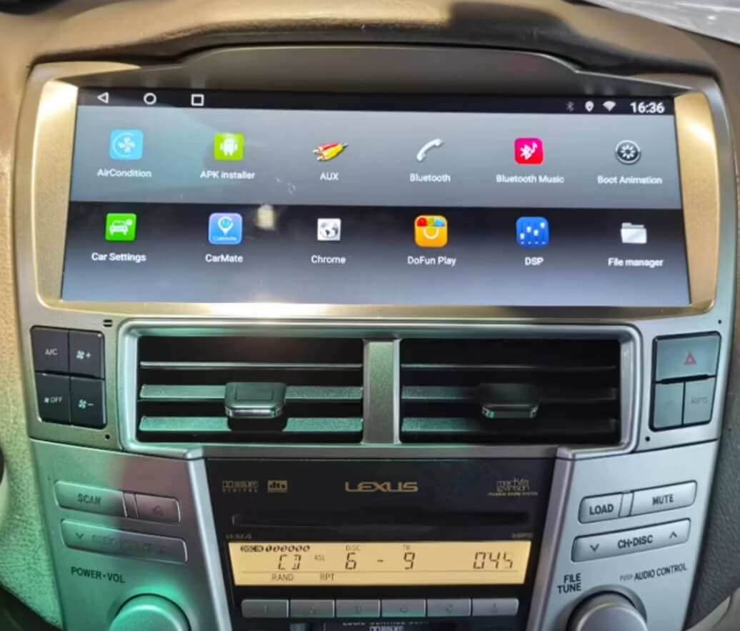 – típus specifikus autóhifi Lexus RX (2002-2007) hatalmas 12,3