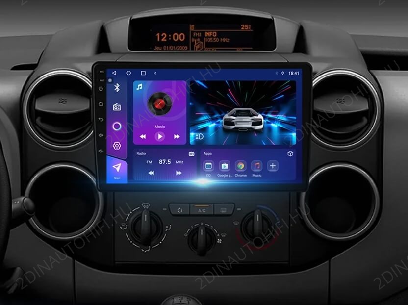Citroen Berlingo B9 Peugeot Partner (2008-2019) 9" érintős magyar menüs Android GPS fejegység CANBUS vezérléssel, DSP Wifi Bluetooth - Image 9